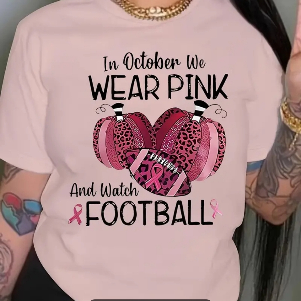 Nwt womens Graphic breast cancer tee sz large